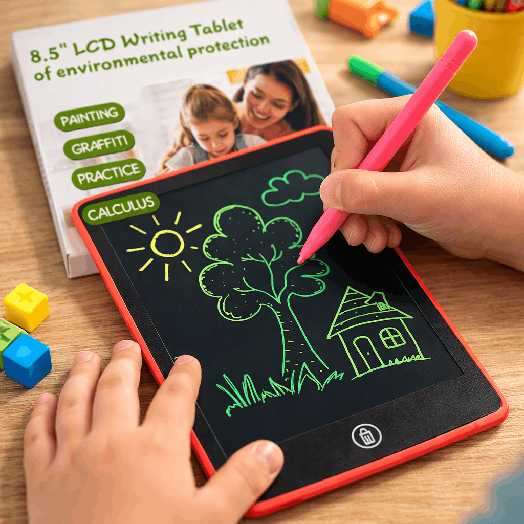 6.5 inch Writing Tablet for Kids – Reusable Drawing & Doodle Board with Stylus | Eco - Friendly Erasable Learning Pad for Kids - TodsKart