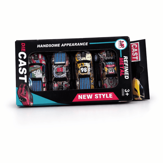 4 - Pack Die - Cast Metal Toy Cars Set – Mini Racing Cars Collection for Kids - TodsKart
