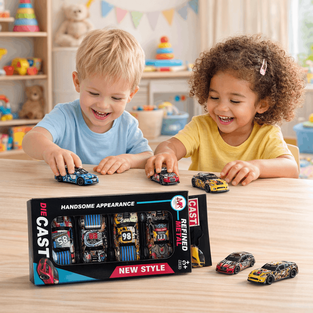 4 - Pack Die - Cast Metal Toy Cars Set – Mini Racing Cars Collection for Kids - TodsKart