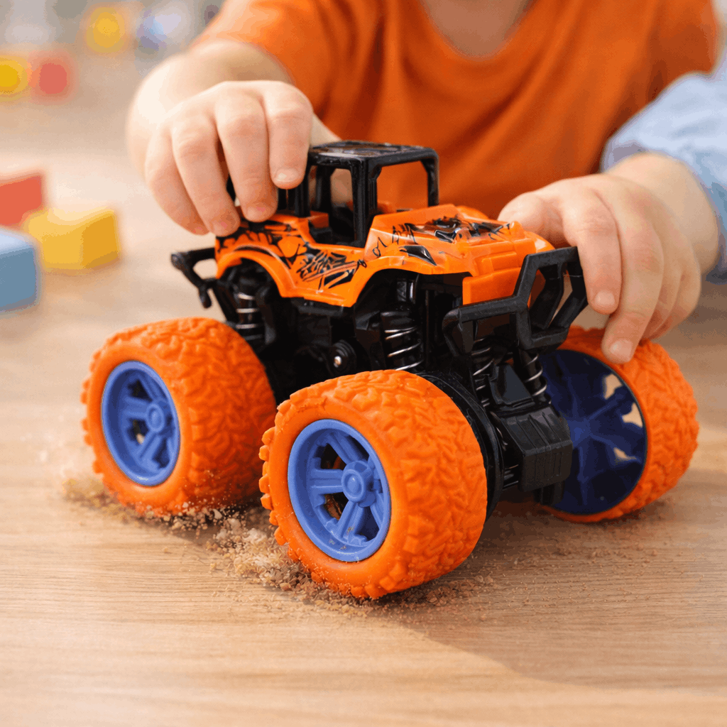 4x4 Big Wheel Monster Truck Toy – Friction Powered Off - Road Car for Kids - TodsKart