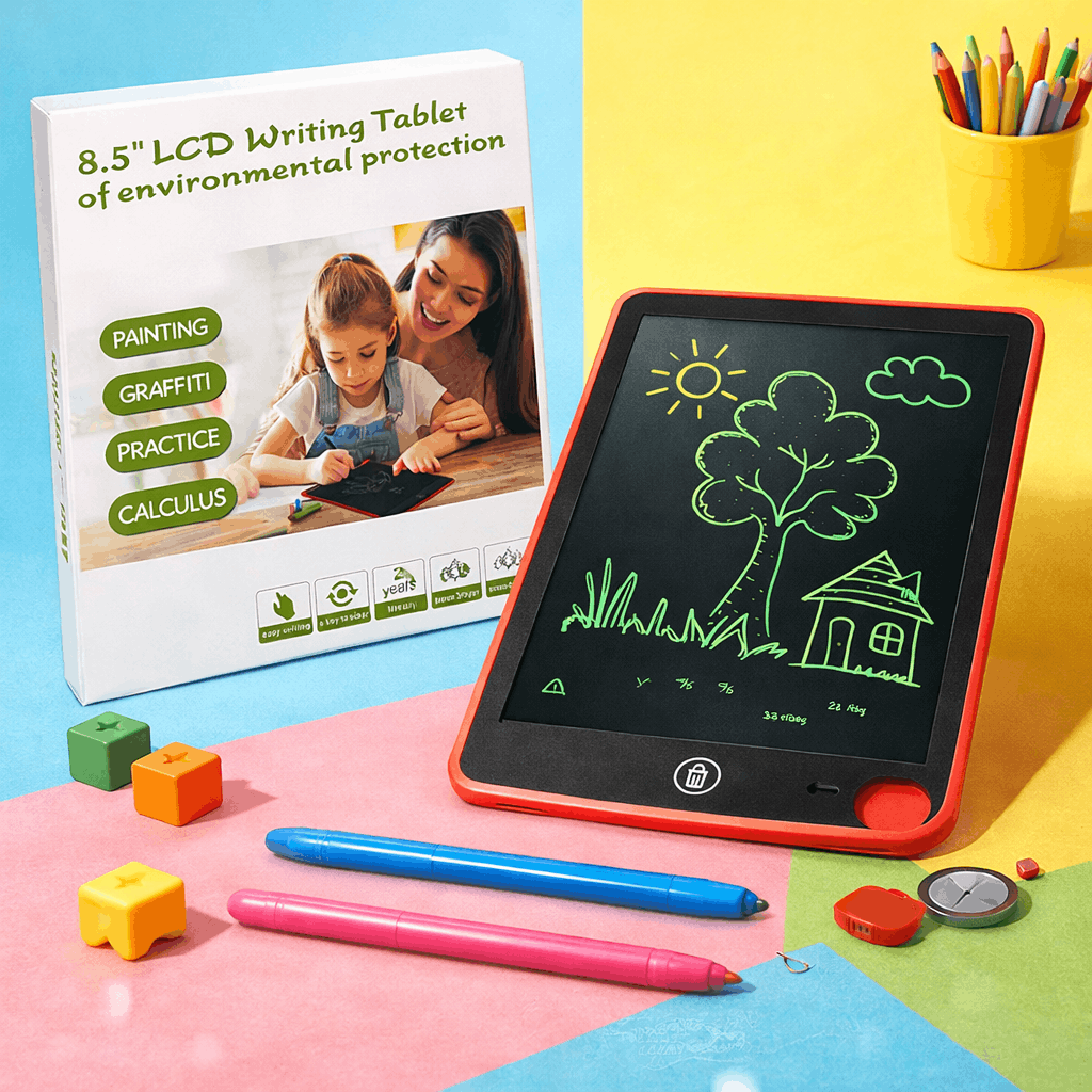 6.5 inch Writing Tablet for Kids – Reusable Drawing & Doodle Board with Stylus | Eco - Friendly Erasable Learning Pad for Kids - TodsKart