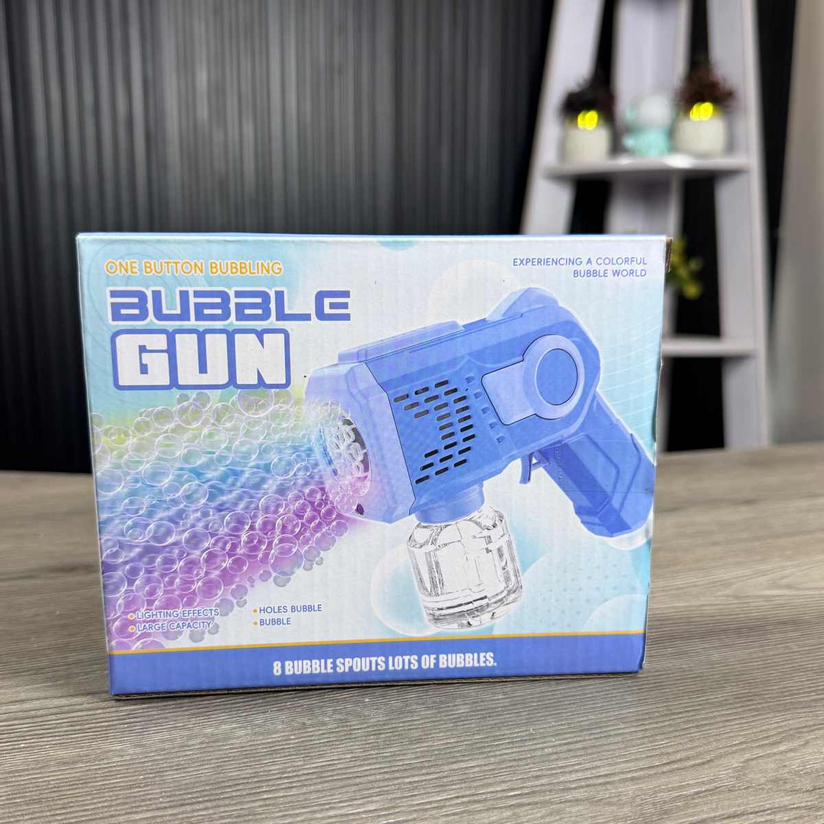 8-Hole Automatic Bubble Gun with LED Lights - TodsKart
