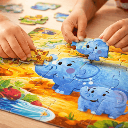 Animal Party 24 - Piece Kids Puzzle – Educational Jigsaw Puzzle Toy for Toddlers | Fun Learning Animal Puzzle Game for Boys & Girls - TodsKart