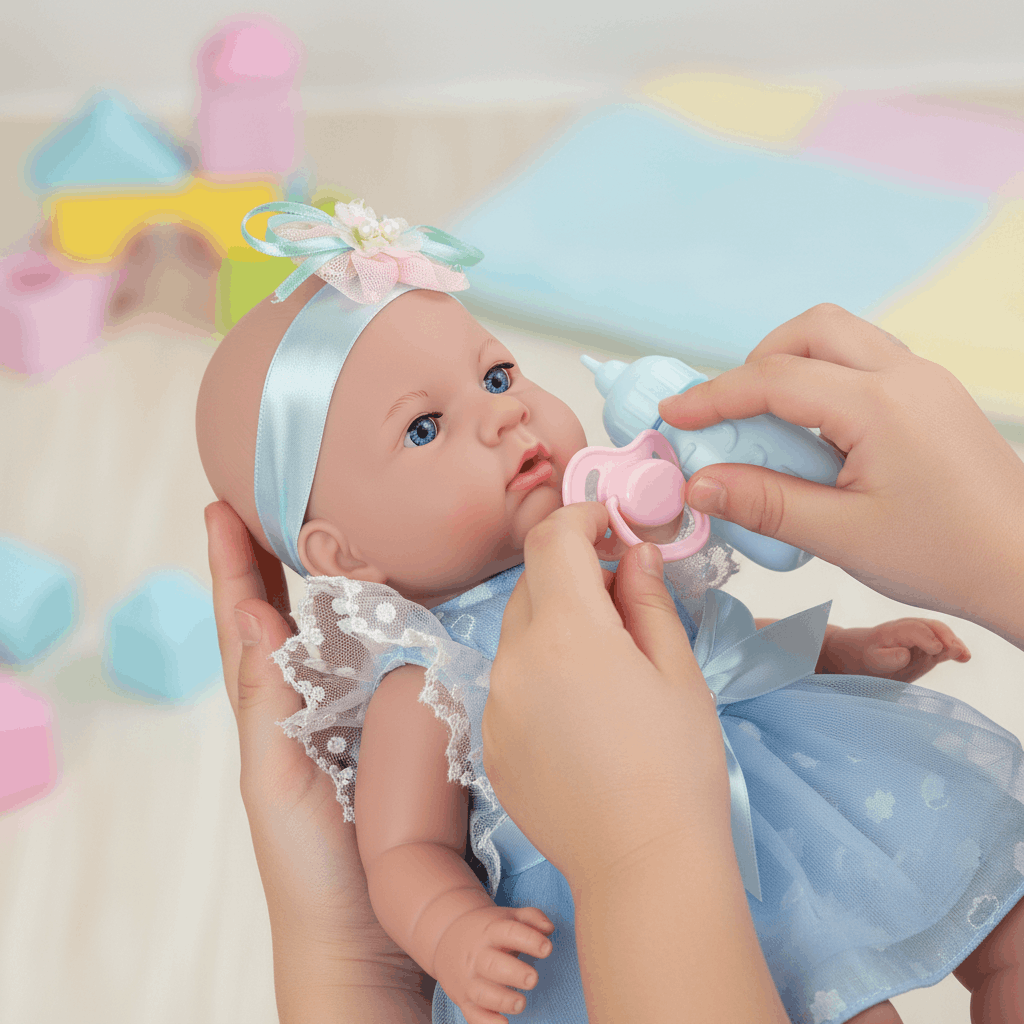 Baby Doll Set for Kids – Realistic Simulation Doll with Feeding Bottle & Accessories - TodsKart