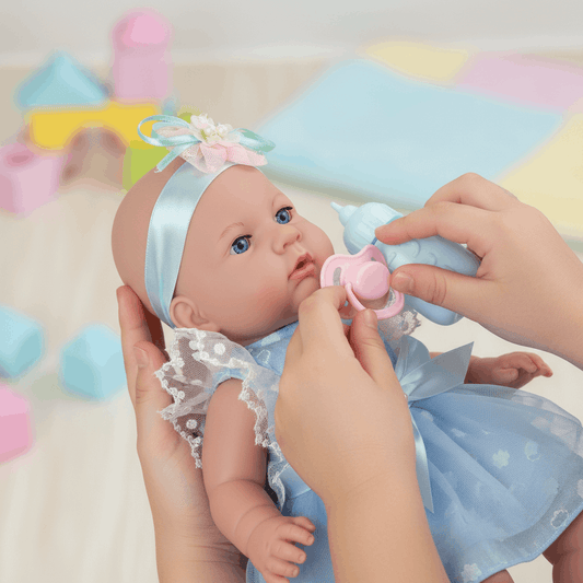 Baby Doll Set for Kids – Realistic Simulation Doll with Feeding Bottle & Accessories - TodsKart
