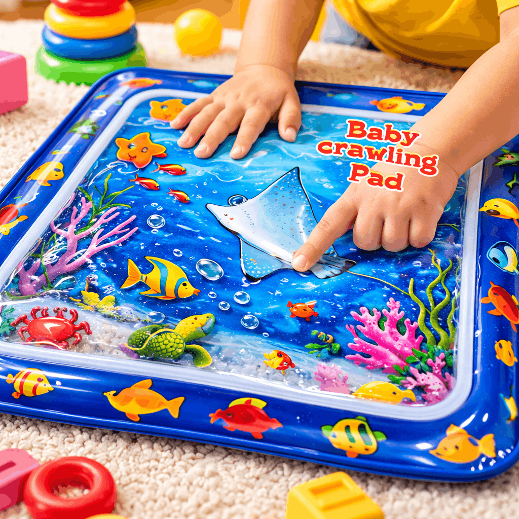 Baby Water Play Mat – Inflatable Tummy Time & Crawling Activity Pad for Infants | Sensory Development Toy for Babies - TodsKart