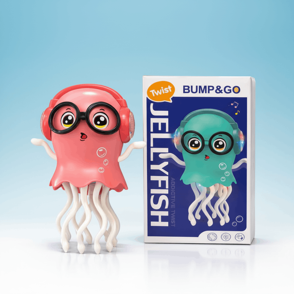 Bump & Go Jellyfish Toy with Lights & Music – Interactive Dancing Toy for Kids - TodsKart