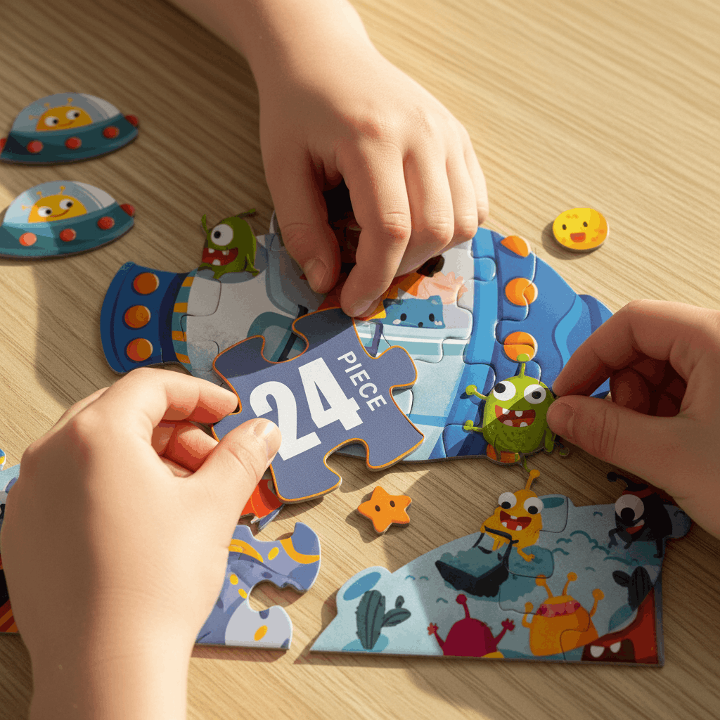 Cosmic Adventure 24 - Piece Kids Puzzle – Space Theme Educational Jigsaw Puzzle for Toddlers - TodsKart