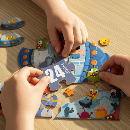 Cosmic Adventure 24 - Piece Kids Puzzle – Space Theme Educational Jigsaw Puzzle for Toddlers - TodsKart