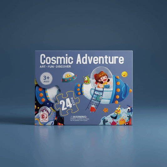 Cosmic Adventure 24 - Piece Kids Puzzle – Space Theme Educational Jigsaw Puzzle for Toddlers - TodsKart