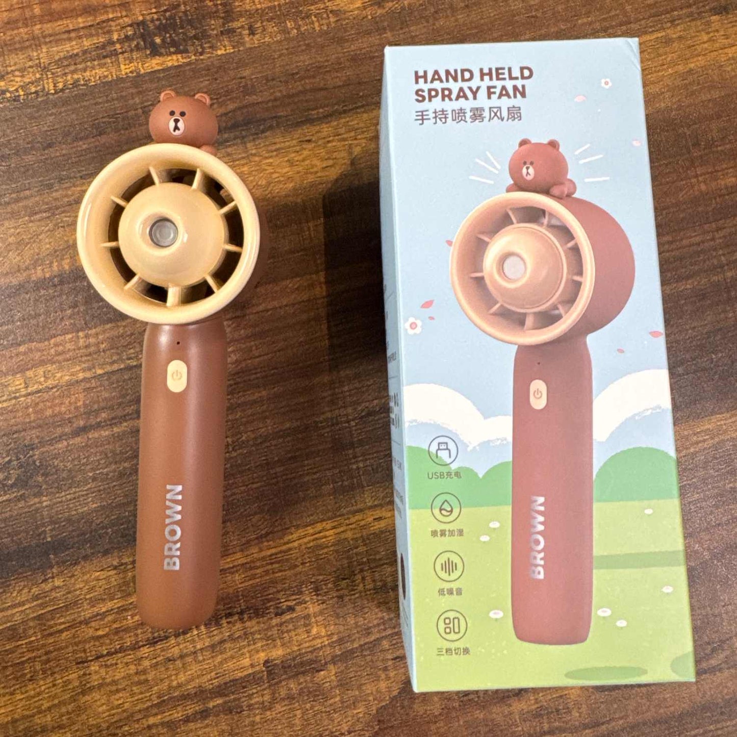Cute Bear Mini Spray Fan - TodsKart