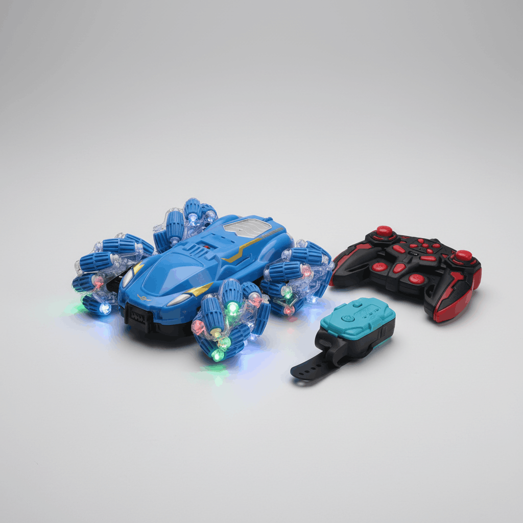 Double - Sided Gesture Control Stunt Car – 2.4GHz RC 360° Rotating Drift Car with LED Lights & Watch Controller - TodsKart