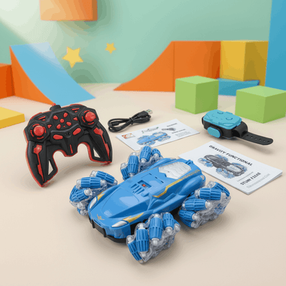 Double - Sided Gesture Control Stunt Car – 2.4GHz RC 360° Rotating Drift Car with LED Lights & Watch Controller - TodsKart