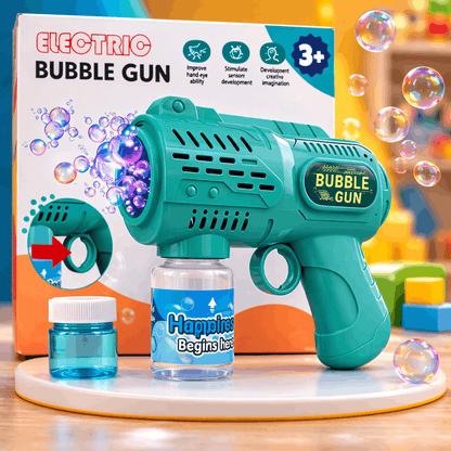 Electric Bubble Gun for Kids – Automatic Bubble Blaster Toy with Bubble Solution | Fun Outdoor & Indoor Bubble Machine Toy for Boys & Girls - TodsKart