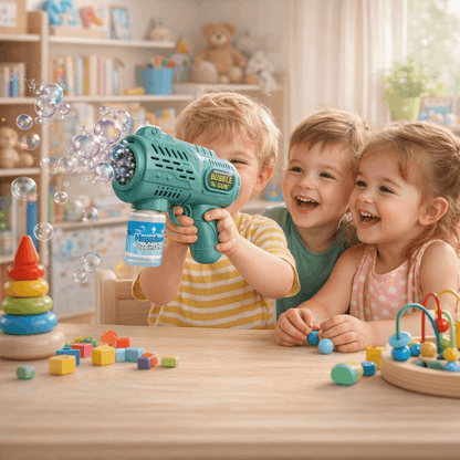 Electric Bubble Gun for Kids – Automatic Bubble Blaster Toy with Bubble Solution | Fun Outdoor & Indoor Bubble Machine Toy for Boys & Girls - TodsKart