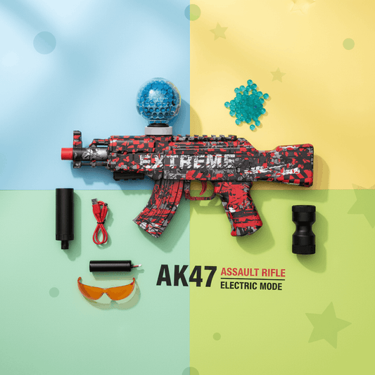 Electric Gel Blaster Toy Gun AK47 Style – USB Rechargeable Water Beads Shooting Toy with Orbeez Bullets - TodsKart