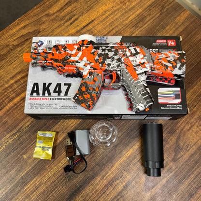 Electric Gel Blaster Toy Gun AK47 Style – USB Rechargeable Water Beads Shooting Toy with Orbeez Bullets - TodsKart
