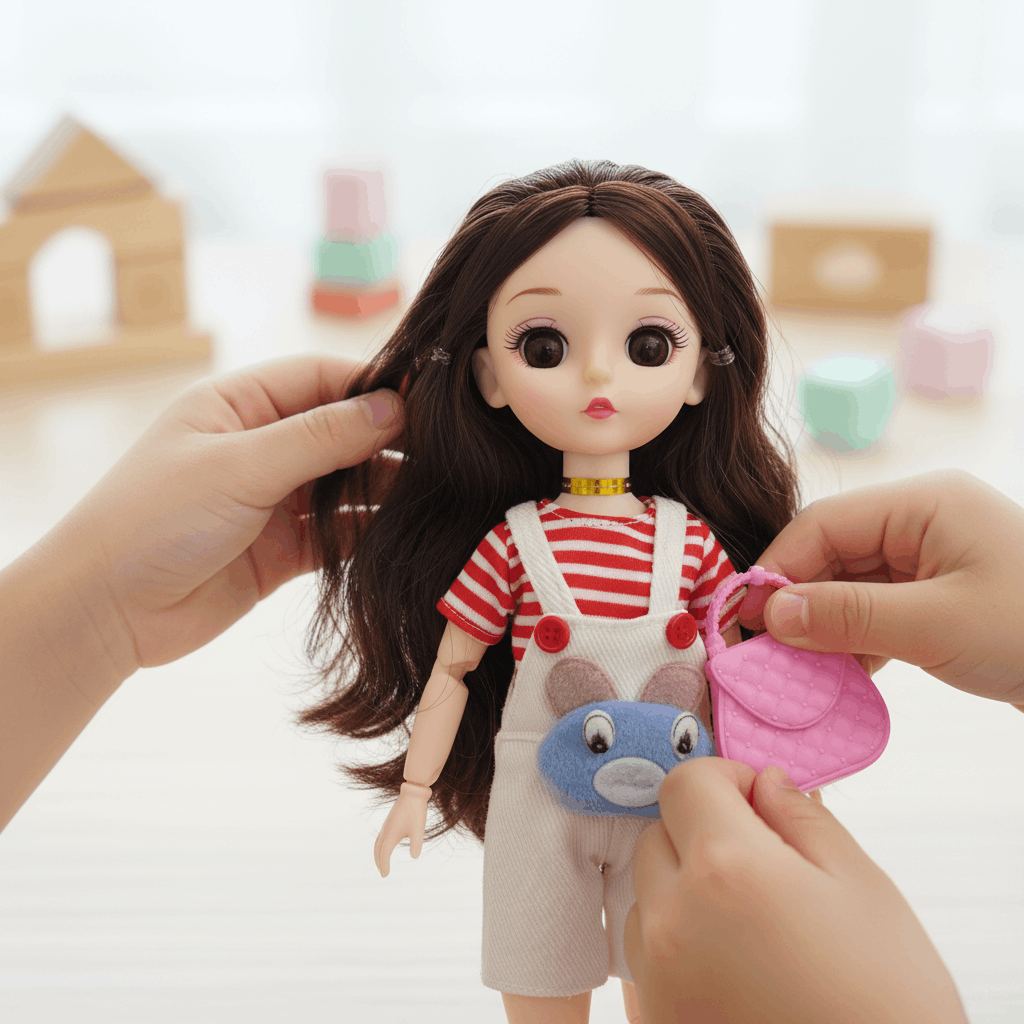 Fashion Doll Set for Girls – Graceful Beauty Doll with Accessories & Handbag - TodsKart