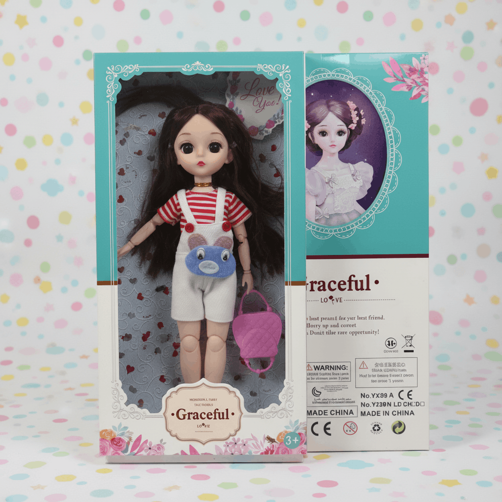Fashion Doll Set for Girls – Graceful Beauty Doll with Accessories & Handbag - TodsKart