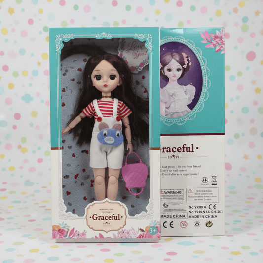 Fashion Doll Set for Girls – Graceful Beauty Doll with Accessories & Handbag - TodsKart
