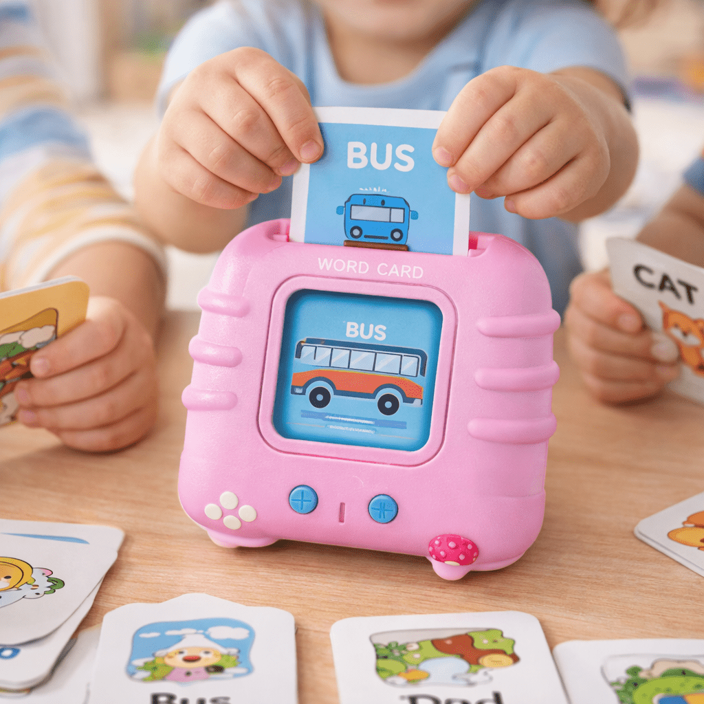 Interactive Talking Flash Cards Learning Toy for Kids – Early Education Card Reader with 64 Word Cards | Montessori Speech & Vocabulary Learning Toy for Toddlers - TodsKart