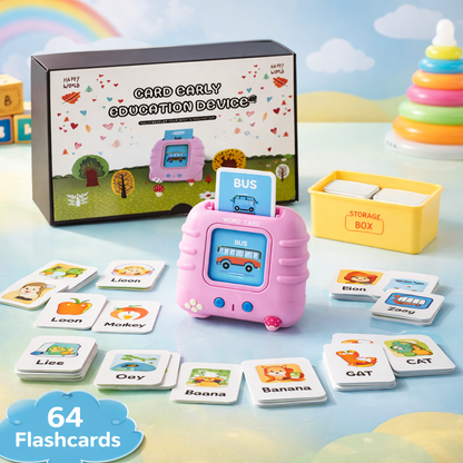 Interactive Talking Flash Cards Learning Toy for Kids – Early Education Card Reader with 64 Word Cards | Montessori Speech & Vocabulary Learning Toy for Toddlers - TodsKart