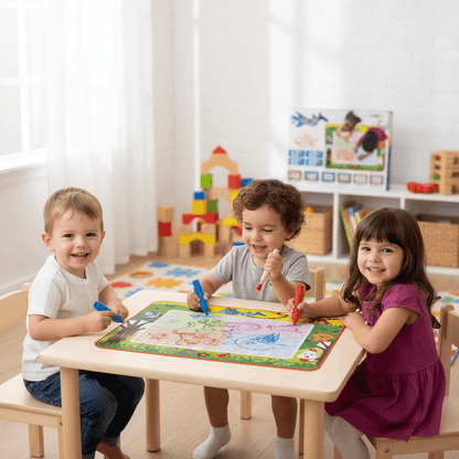 Kids Magic Water Drawing Mat – Reusable Doodle & Learning Painting Mat with Water Pen - TodsKart