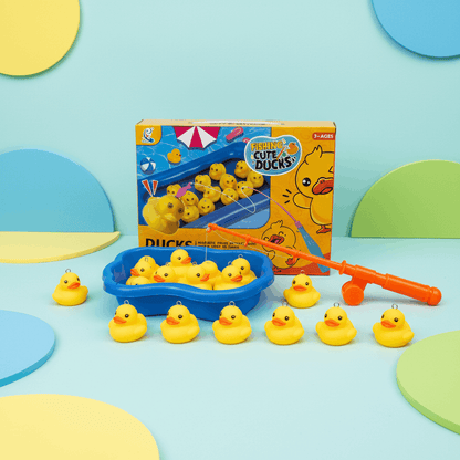 Kids Magnetic Fishing Game – Cute Ducks Fishing Toy Set with Magnetic Rod for Toddlers - TodsKart