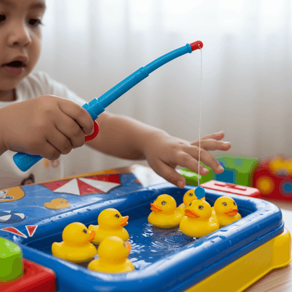Kids Magnetic Fishing Game – Cute Ducks Fishing Toy Set with Magnetic Rod for Toddlers - TodsKart