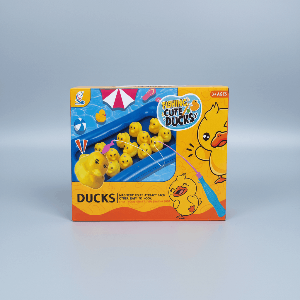 Kids Magnetic Fishing Game – Cute Ducks Fishing Toy Set with Magnetic Rod for Toddlers - TodsKart