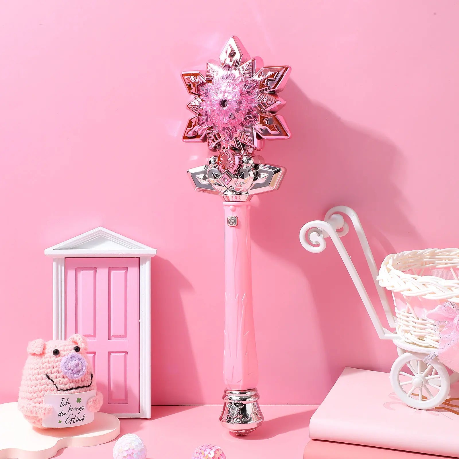 Magical Princess Light - Up Wand Toy for Kids – Sparkling Fairy Magic Stick with Lights & Sound for Girls - TodsKart