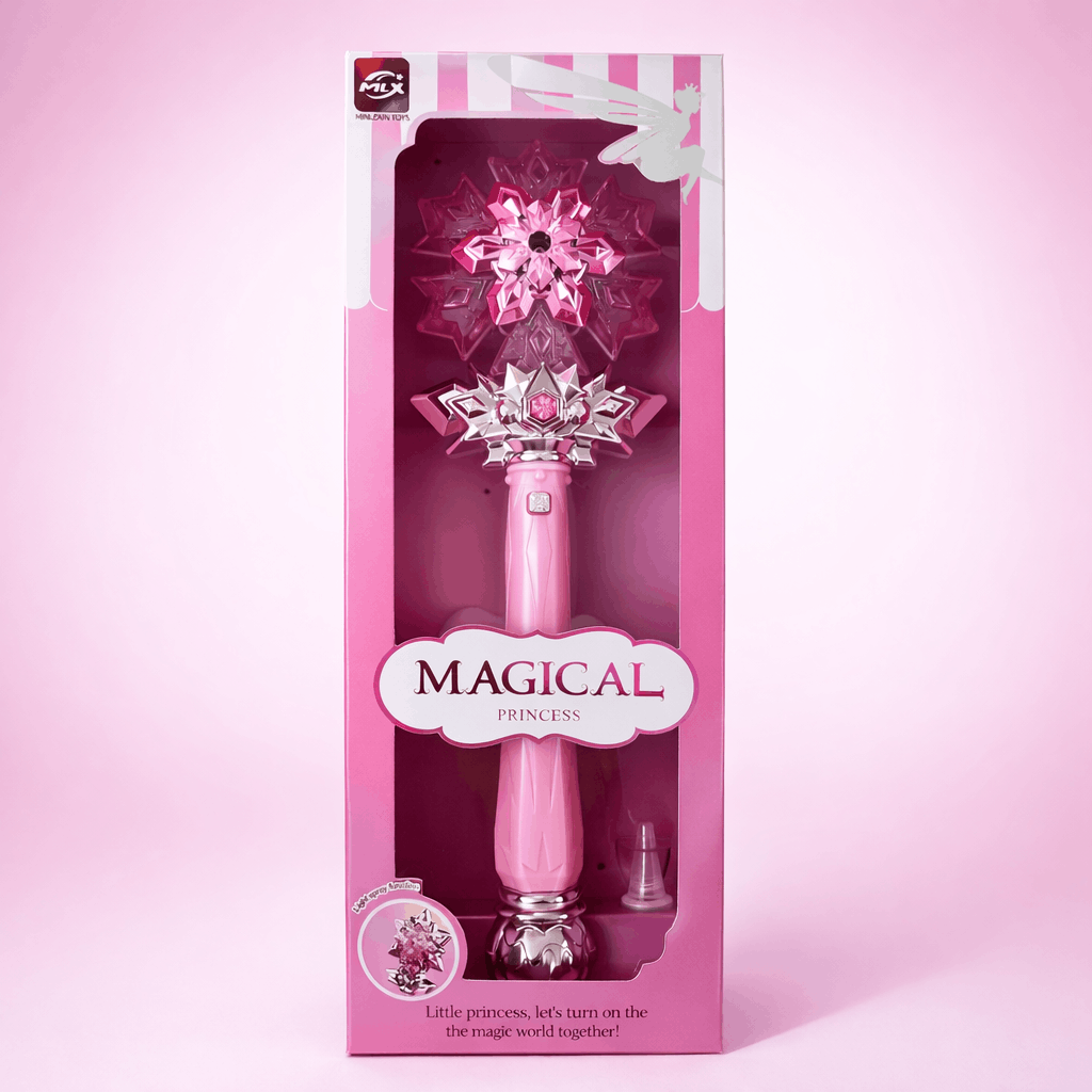 Magical Princess Light - Up Wand Toy for Kids – Sparkling Fairy Magic Stick with Lights & Sound for Girls - TodsKart