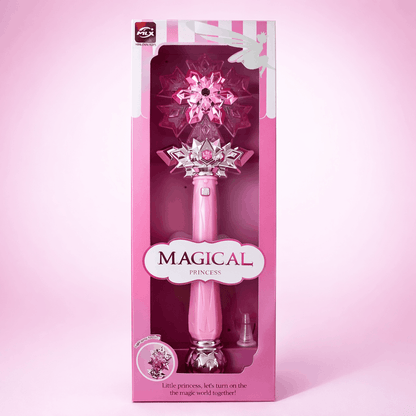 Magical Princess Light - Up Wand Toy for Kids – Sparkling Fairy Magic Stick with Lights & Sound for Girls - TodsKart