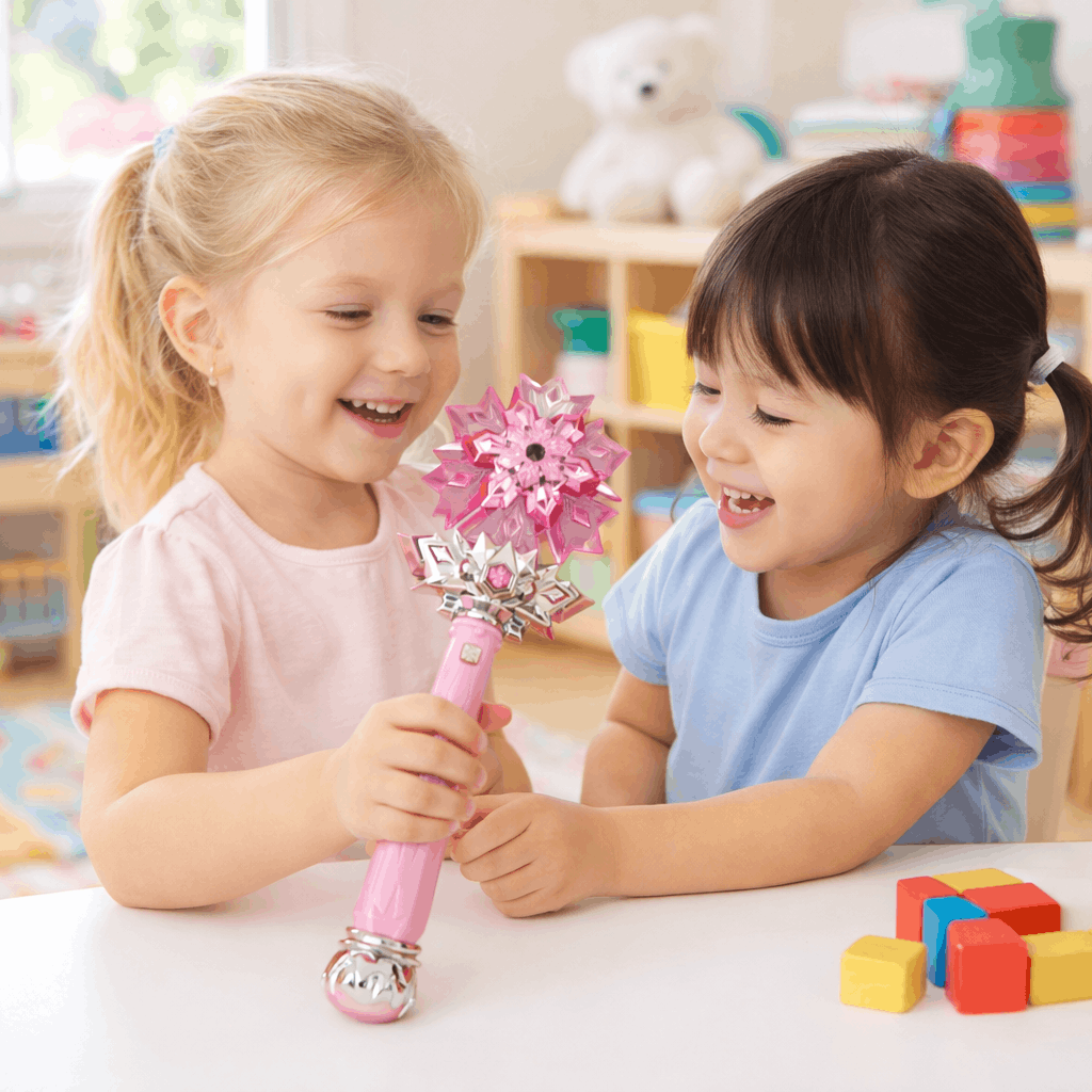 Magical Princess Light - Up Wand Toy for Kids – Sparkling Fairy Magic Stick with Lights & Sound for Girls - TodsKart
