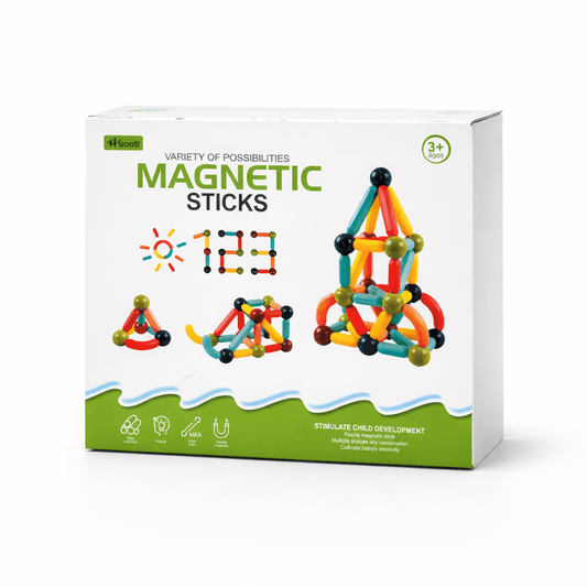 Magnetic Sticks Building Set for Kids – Creative Educational Magnetic Construction Toy - TodsKart