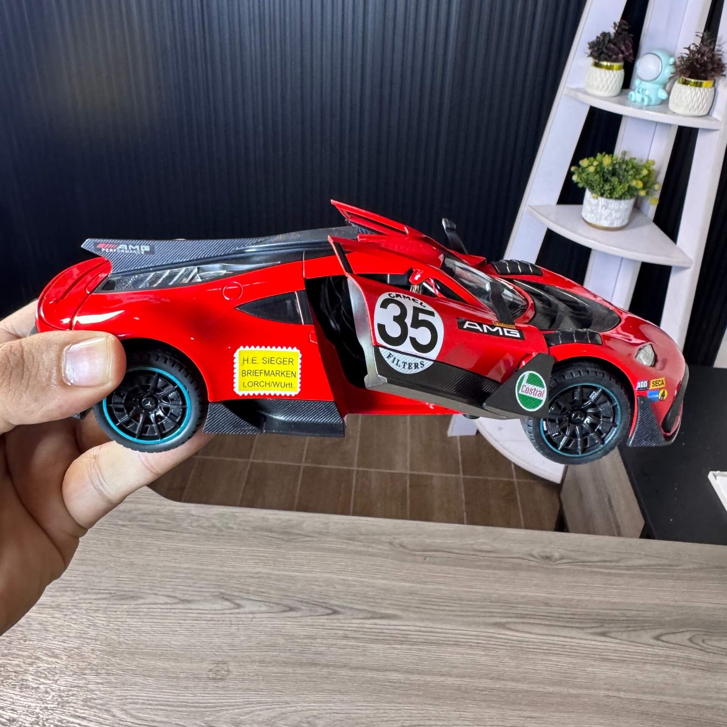 Mercedes-AMG ONE Die-Cast Model Car with Opening Doors, Lights & Sound – Red - TodsKart