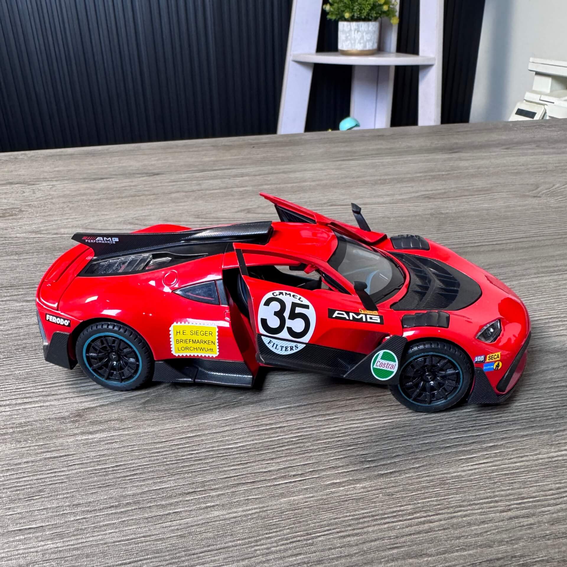 Mercedes-AMG ONE Die-Cast Model Car with Opening Doors, Lights & Sound – Red - TodsKart