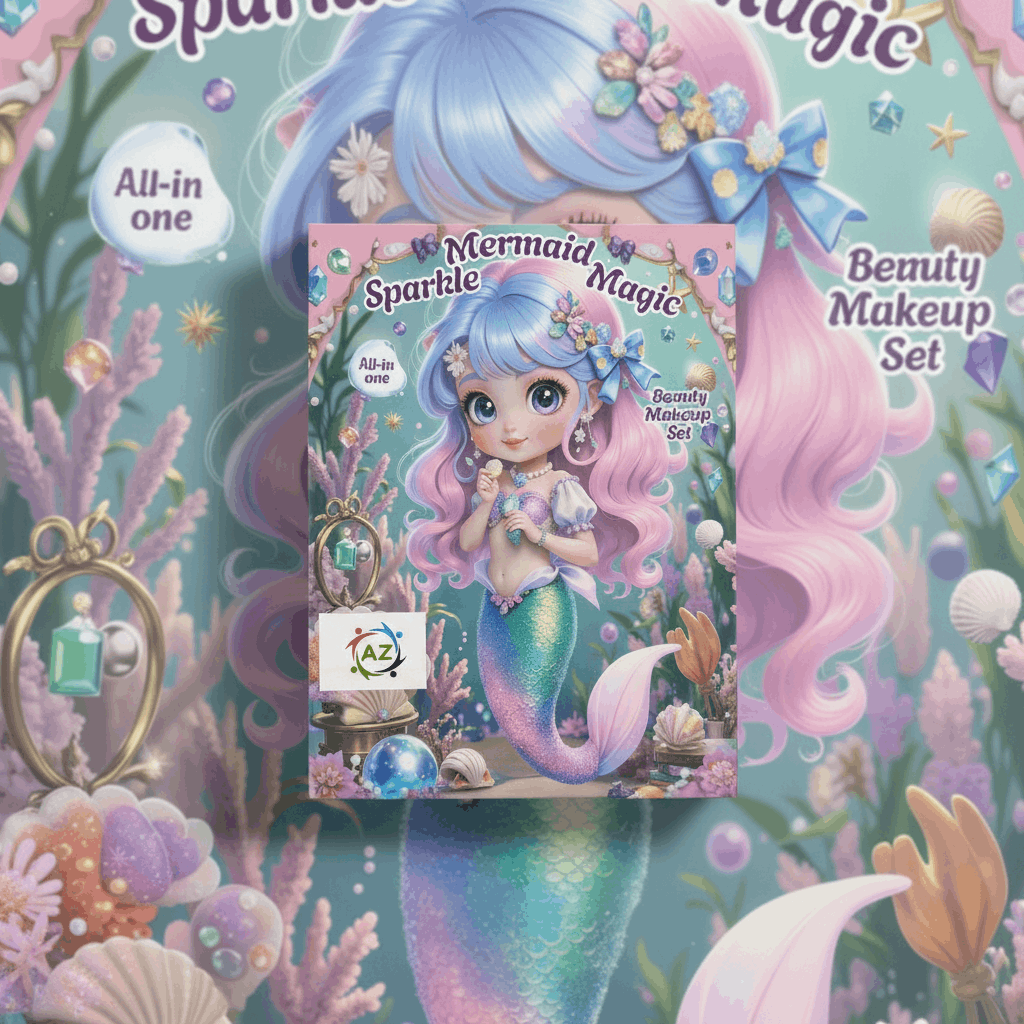 Mermaid Beauty Kit Makeup Set for Girls – Sparkle Mermaid Magic Makeup & Accessories Box - TodsKart