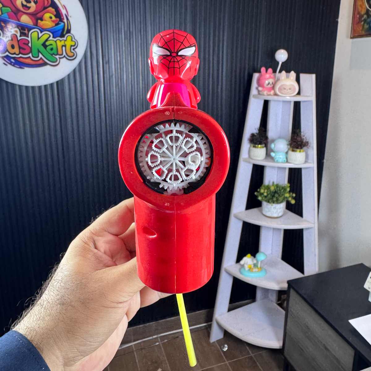 Mini Bubble Gun with LED Lights & Character Topper - TodsKart