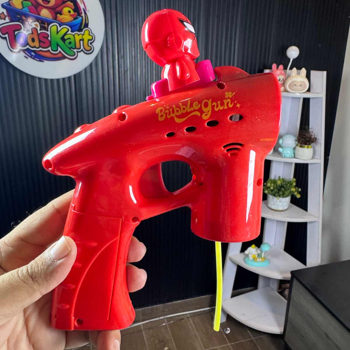 Mini Bubble Gun with LED Lights & Character Topper - TodsKart