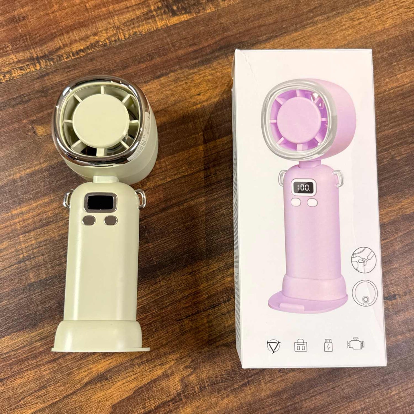Portable Rechargeable Mini Fan with Display - TodsKart