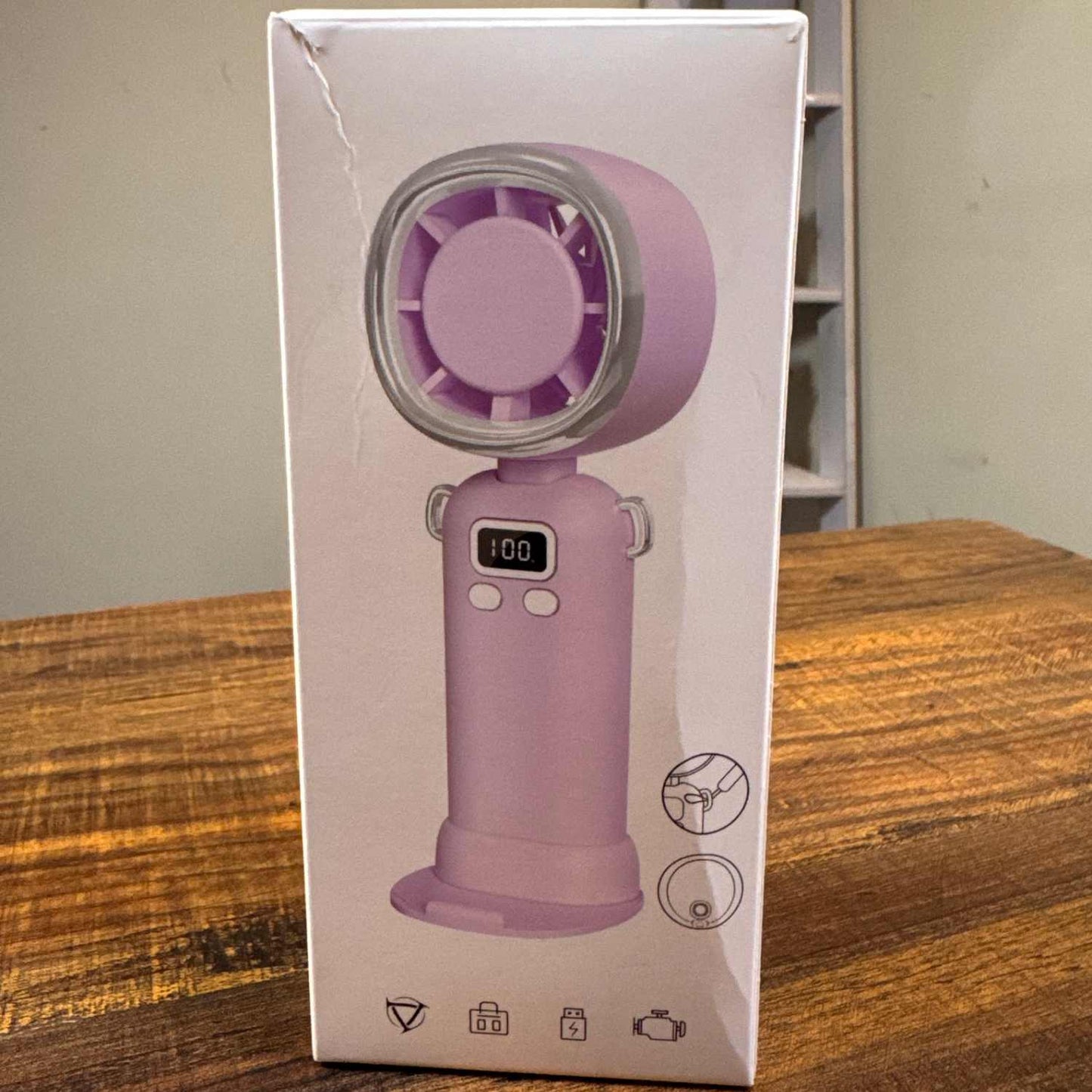 Portable Rechargeable Mini Fan with Display - TodsKart