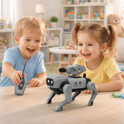 Smart RC Robotic Dog Toy – Remote Control Walking Robot Puppy with Lights & Interactive Play for Kids - TodsKart