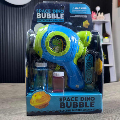 Space Dino Bubble Gun with LED Lights (15-Hole) - TodsKart