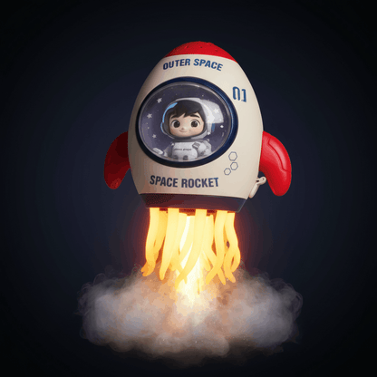 Space Rocket Spray Toy with Lights & Music – Electric Bump & Go Mist Toy for Kids - TodsKart