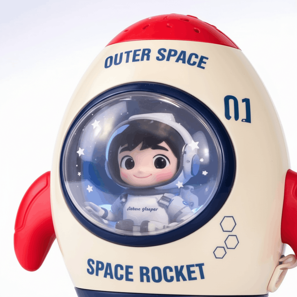 Space Rocket Spray Toy with Lights & Music – Electric Bump & Go Mist Toy for Kids - TodsKart