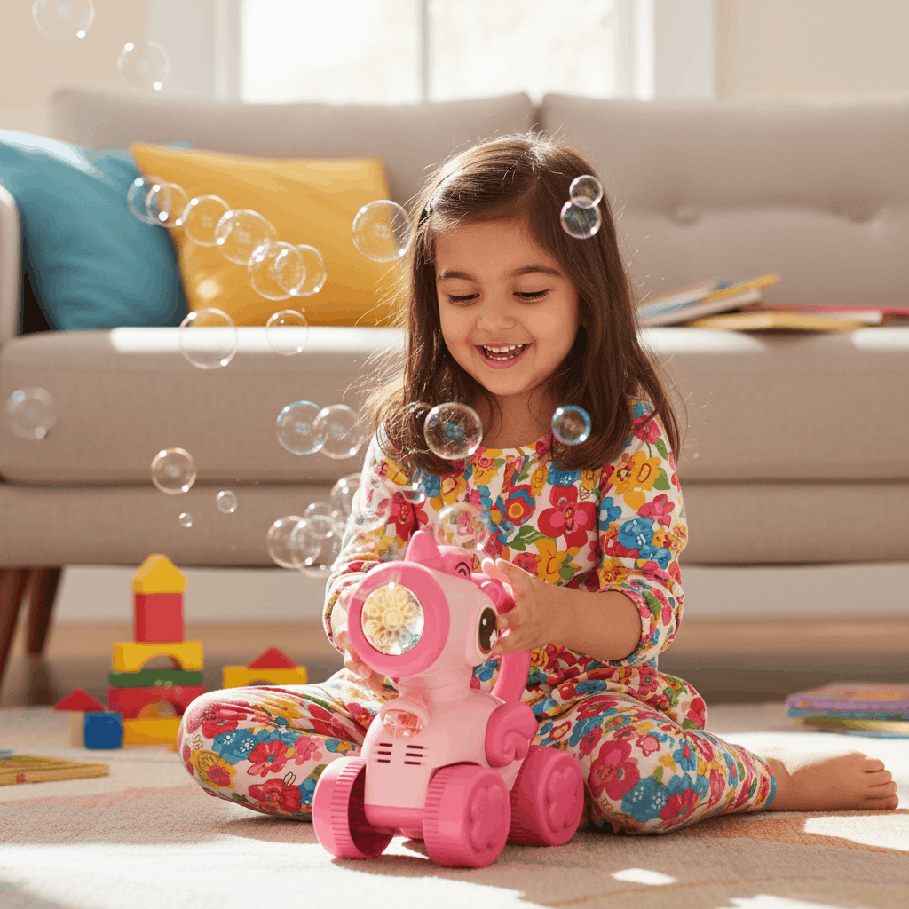 Unicorn Bubble Blaster Toy with Lights & Music - TodsKart