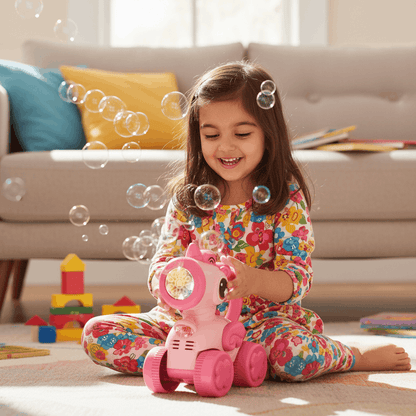 Unicorn Bubble Blaster Toy with Lights & Music - TodsKart
